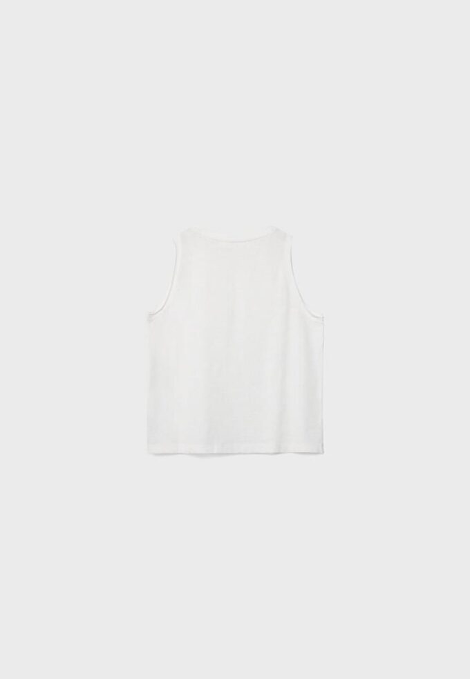 Αμάνικο T-shirt με κεντημένα καρφιά Αμάνικο T-shirt με κεντημένα καρφιά