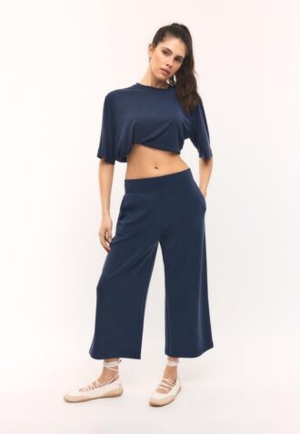 Απαλή υφή Oversize Πουλόβερ με Γυρισμένο Γιακά