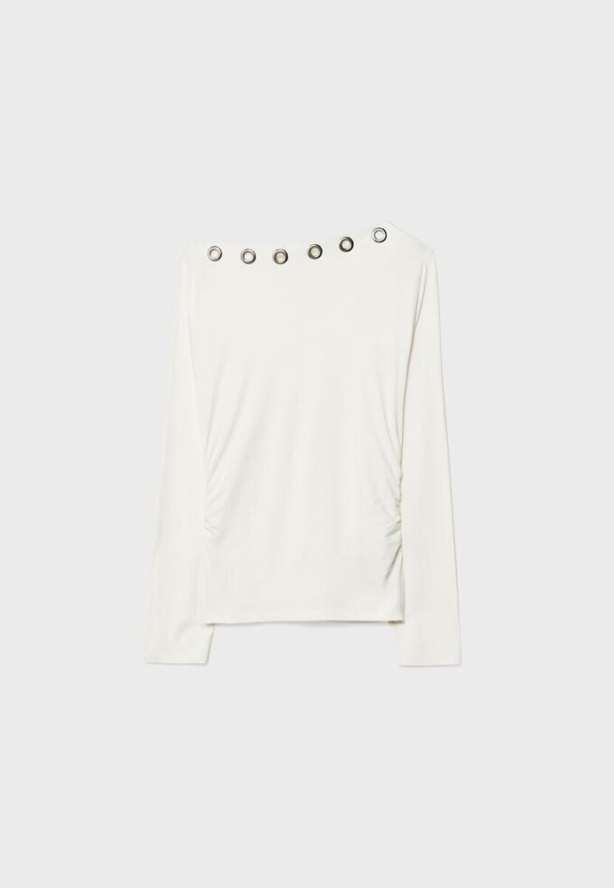 Ασύμμετρο T-shirt με οπές Ασύμμετρο T-shirt με οπές