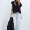 B06 Βασικό T-shirt με πεσμένους ώμους B06 Βασικό T-shirt με πεσμένους ώμους