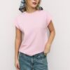 B06 Βασικό T-shirt με πεσμένους ώμους
