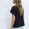 B06 Βασικό T-shirt με πεσμένους ώμους B06 Βασικό T-shirt με πεσμένους ώμους