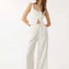 Culotte με πιέτες από μείγμα λινού Culotte με πιέτες από μείγμα λινού
