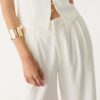 Culotte με πιέτες από μείγμα λινού Culotte με πιέτες από μείγμα λινού