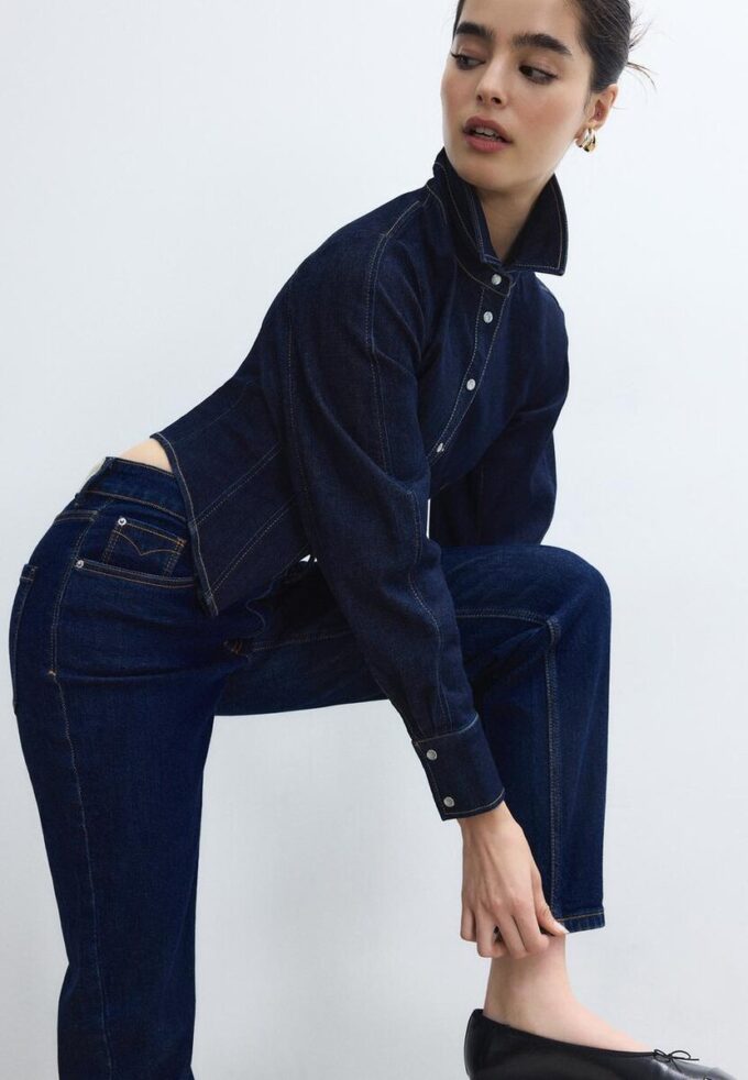 D10 Τζιν Mom Jeans με στενή εφαρμογή D10 Τζιν Mom Jeans με στενή εφαρμογή