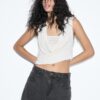 D62 Φούστα-Skort από τζιν με τρουκς D62 Φούστα-Skort από τζιν με τρουκς