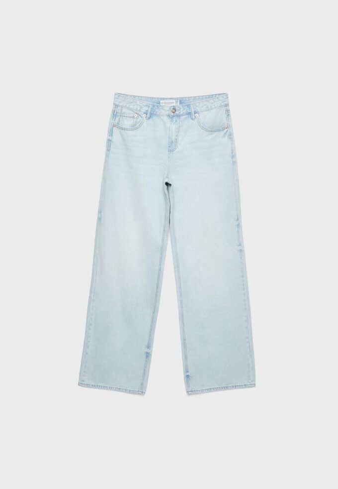 D91 Τζιν χαμηλής μέσης με Wide Leg πόδια D91 Τζιν χαμηλής μέσης με Wide Leg πόδια