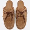 Δερμάτινα Loafers χωρίς πίσω μέρος με διακοσμητικά στοιχεία