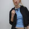 Φούτερ με φερμουάρ και απαλή υφή Φούτερ με φερμουάρ και απαλή υφή