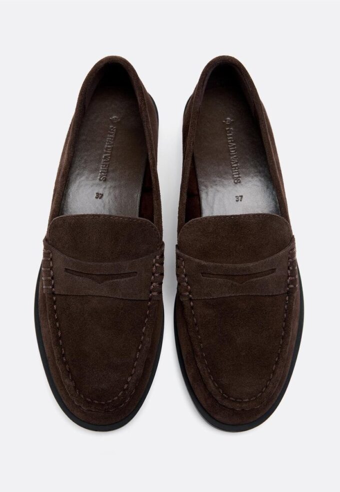 Καφέ δερμάτινα loafers