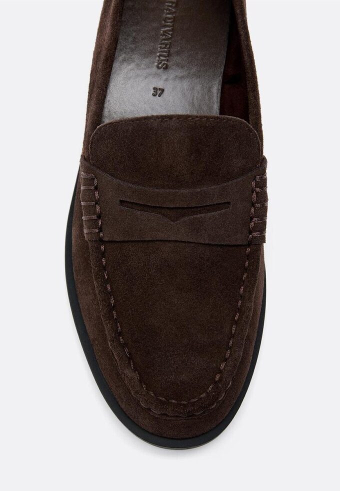 Καφέ δερμάτινα loafers