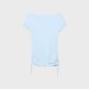 Κοντά T-shirt με πτυχώσεις στα πλάγια Κοντά T-shirt με πτυχώσεις στα πλάγια