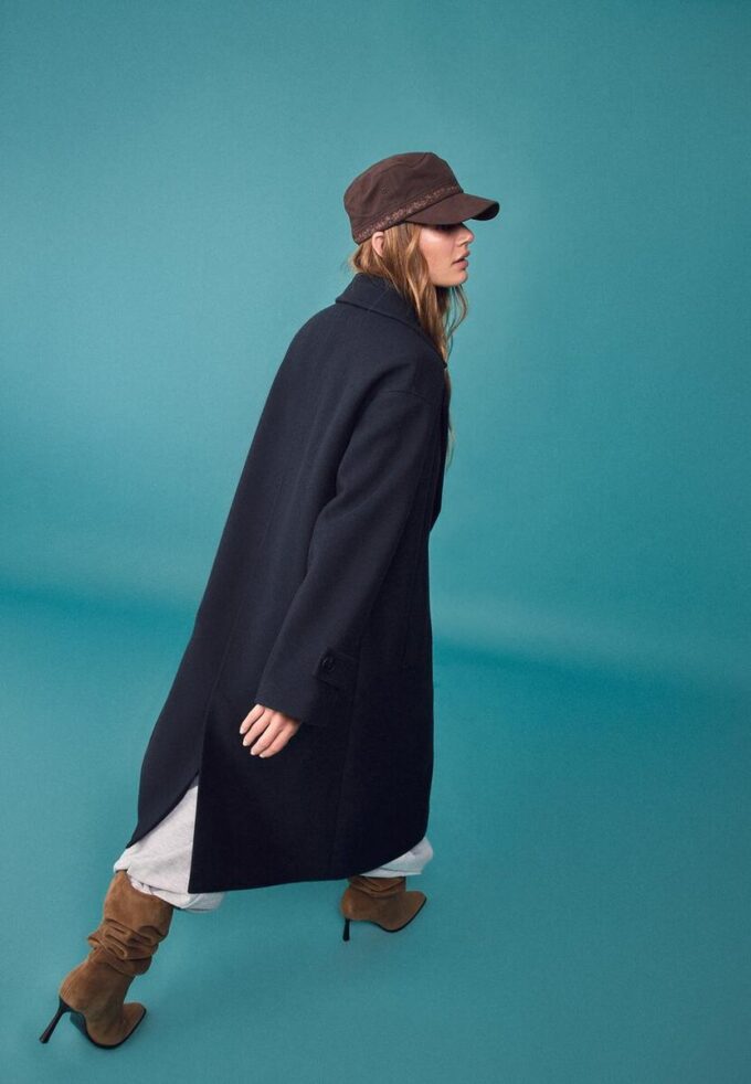 Μακρύ παλτό Oversize με απαλή υφή Μακρύ παλτό Oversize με απαλή υφή