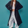 Μακρύ παλτό Oversize με απαλή υφή Μακρύ παλτό Oversize με απαλή υφή