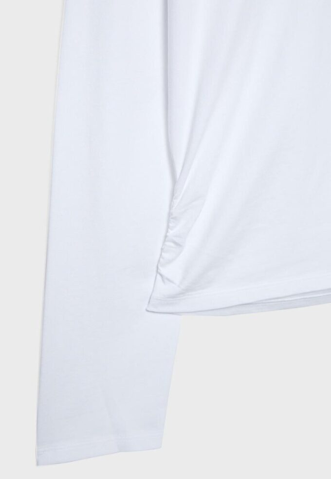 Μακρυμάνικο T-shirt με πτυχώσεις