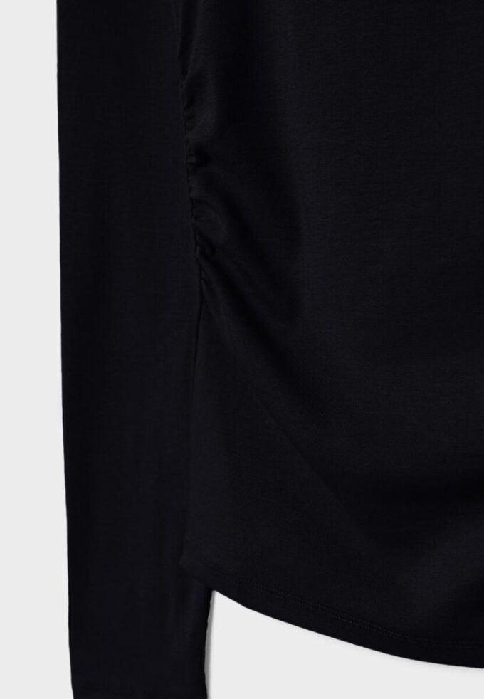 Μακρυμάνικο T-shirt με πτυχώσεις Μακρυμάνικο T-shirt με πτυχώσεις