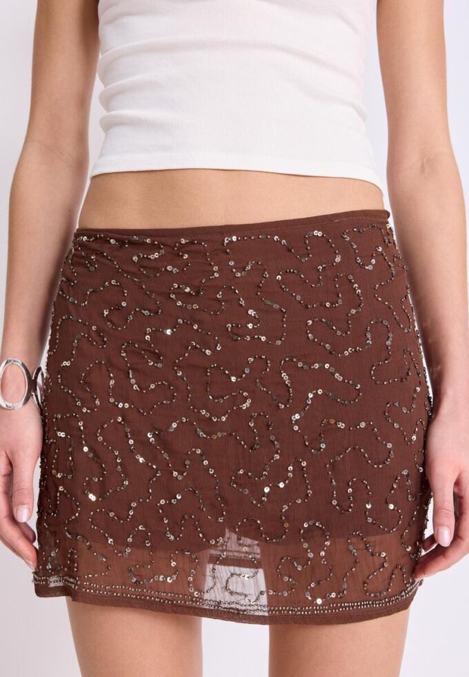 Μίνι Skort με κεντήματα