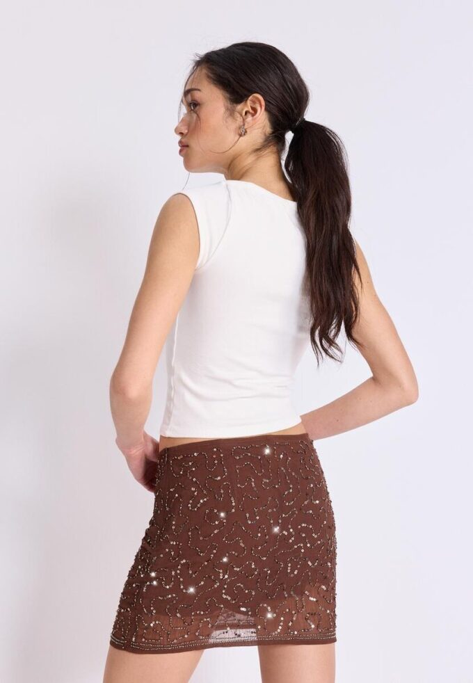 Μίνι Skort με κεντήματα