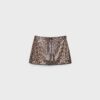 Μίνι Skort με πούλιες σε animal print Μίνι Skort με πούλιες σε animal print
