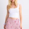 Μίνι Skort-σαρόνγκ με ρίγες και κεντήματα Μίνι Skort-σαρόνγκ με ρίγες και κεντήματα