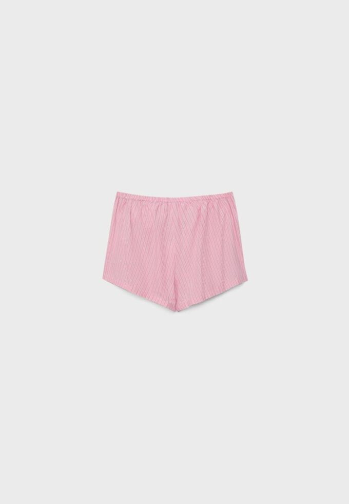 Μίνι Skort-σαρόνγκ με ρίγες και κεντήματα Μίνι Skort-σαρόνγκ με ρίγες και κεντήματα