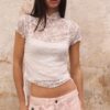 Μπλούζα κοντομάνικη σε στυλ Qipao Μπλούζα κοντομάνικη σε στυλ Qipao