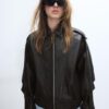 Μπουφάν δέρματος oversize