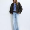 Μπουφάν δέρματος oversize
