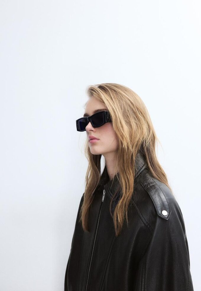 Μπουφάν δέρματος oversize