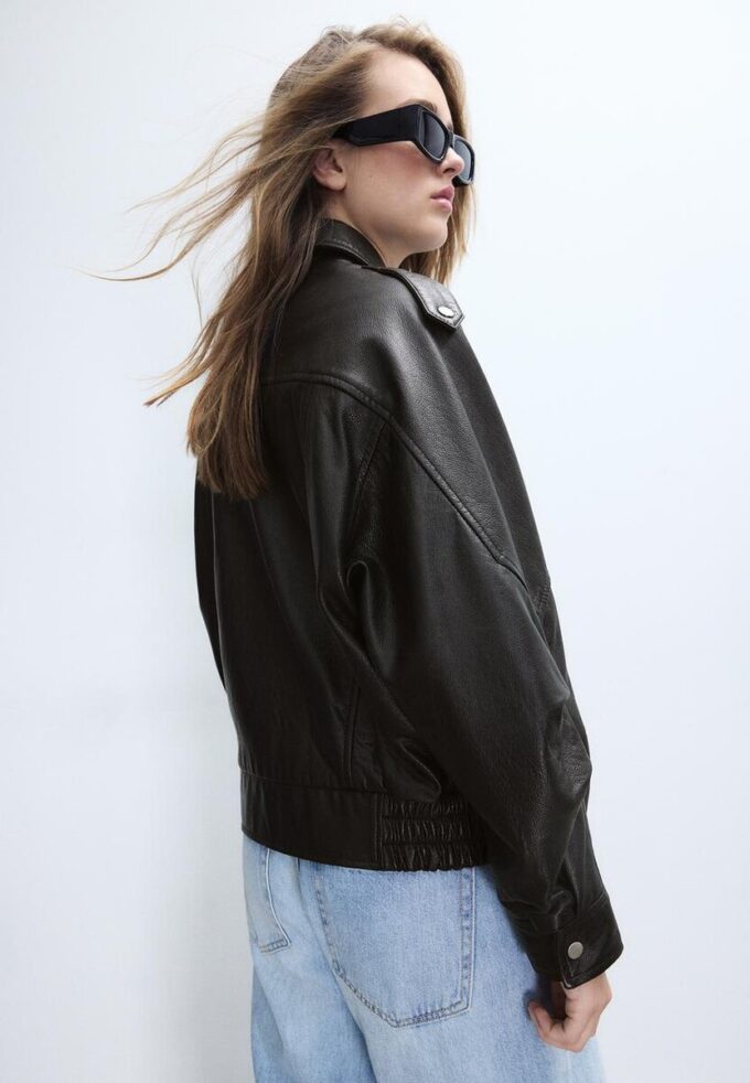Μπουφάν δέρματος oversize