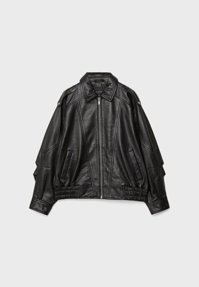 Μπουφάν δέρματος oversize
