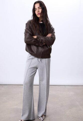 Oversize μπουφάν από συνθετικό δέρμα