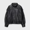 Oversize μπουφάν με πτερύγιο από 100% δερμάτινο δέρμα Oversize μπουφάν με πτερύγιο από 100% δερμάτινο δέρμα