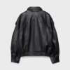 Oversize μπουφάν με πτερύγιο από 100% δερμάτινο δέρμα Oversize μπουφάν με πτερύγιο από 100% δερμάτινο δέρμα