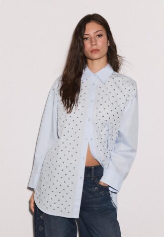 Oversize πουκάμισο με καρφιά