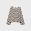 Oversize ριγέ T-shirt με μακριά μανίκια Oversize ριγέ T-shirt με μακριά μανίκια