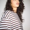 Oversize ριγέ T-shirt με μακριά μανίκια Oversize ριγέ T-shirt με μακριά μανίκια