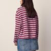 Oversize ριγέ T-shirt με μακριά μανίκια Oversize ριγέ T-shirt με μακριά μανίκια