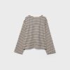 Oversize ριγέ T-shirt με μακριά μανίκια Oversize ριγέ T-shirt με μακριά μανίκια