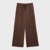Παντελόνι Jogger με απαλή υφή και Wide Leg και λεπτομέρεια ραφής μπροστά Παντελόνι Jogger με απαλή υφή και Wide Leg και λεπτομέρεια ραφής μπροστά