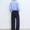 Παντελόνι με Wide Leg και λεπτομέρεια με αγκράφα Παντελόνι με Wide Leg και λεπτομέρεια με αγκράφα