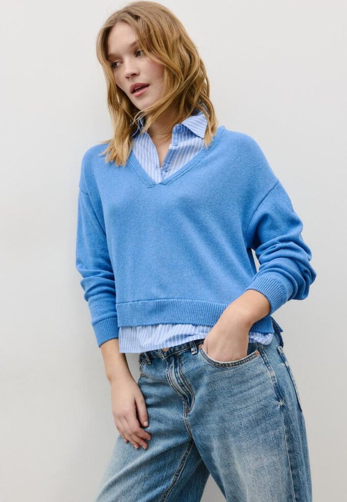 Πουλόβερ από δύο υφάσματα Πουλόβερ από δύο υφάσματα