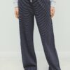 Ριγέ παντελόνι jogger με Wide Leg πόδια