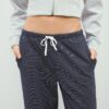 Ριγέ παντελόνι jogger με Wide Leg πόδια