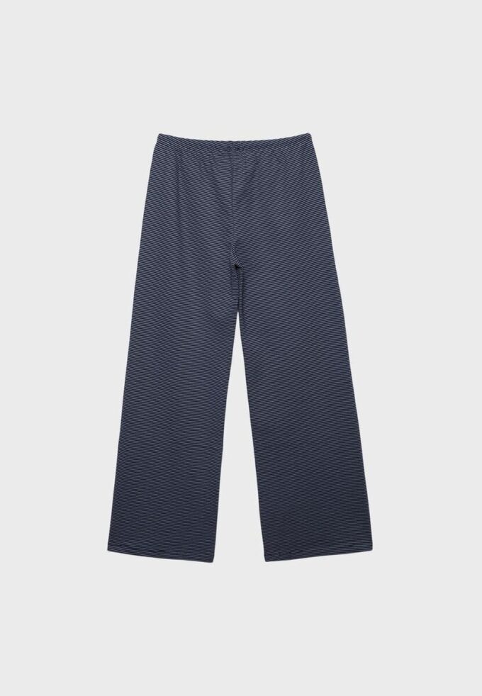Ριγέ παντελόνι jogger με Wide Leg πόδια