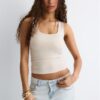 T-shirt από πολυαμίδιο με φαρδιές τιράντες T-shirt από πολυαμίδιο με φαρδιές τιράντες