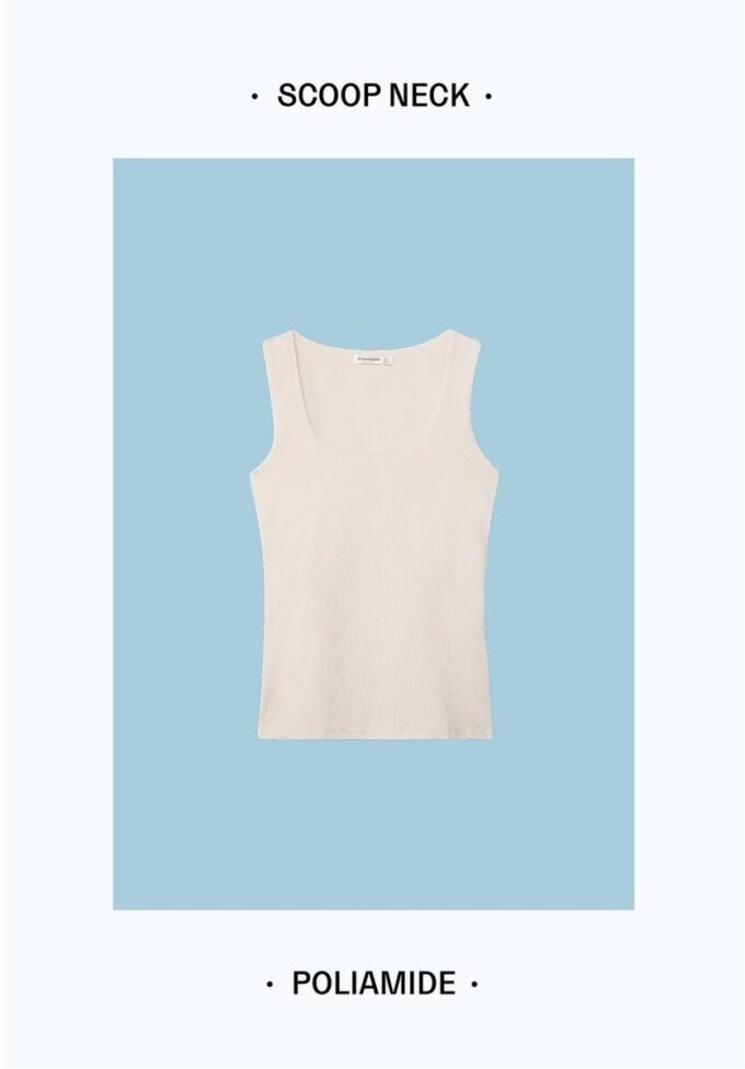 T-shirt από πολυαμίδιο με φαρδιές τιράντες T-shirt από πολυαμίδιο με φαρδιές τιράντες