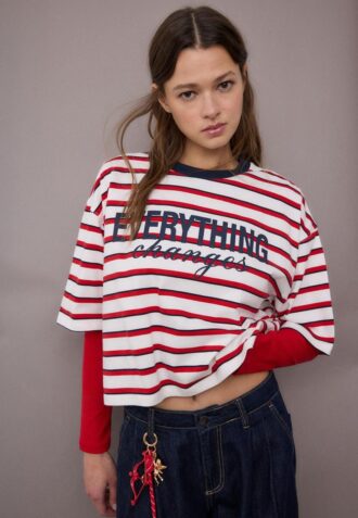 Τ-shirt εμπριμέ με κοντά μανίκια