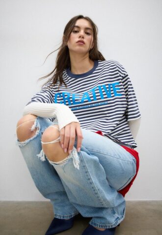 Τ-shirt εμπριμέ με κοντά μανίκια