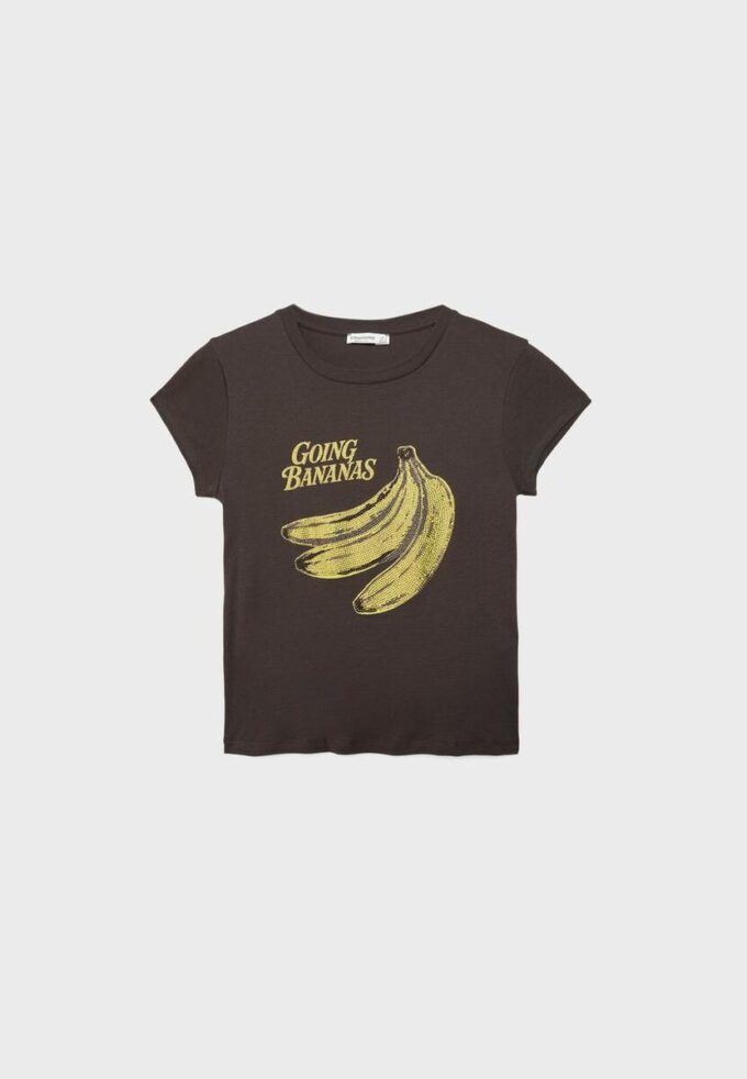 T-shirt με κοντά μανίκια και σχέδιο μπανάνα